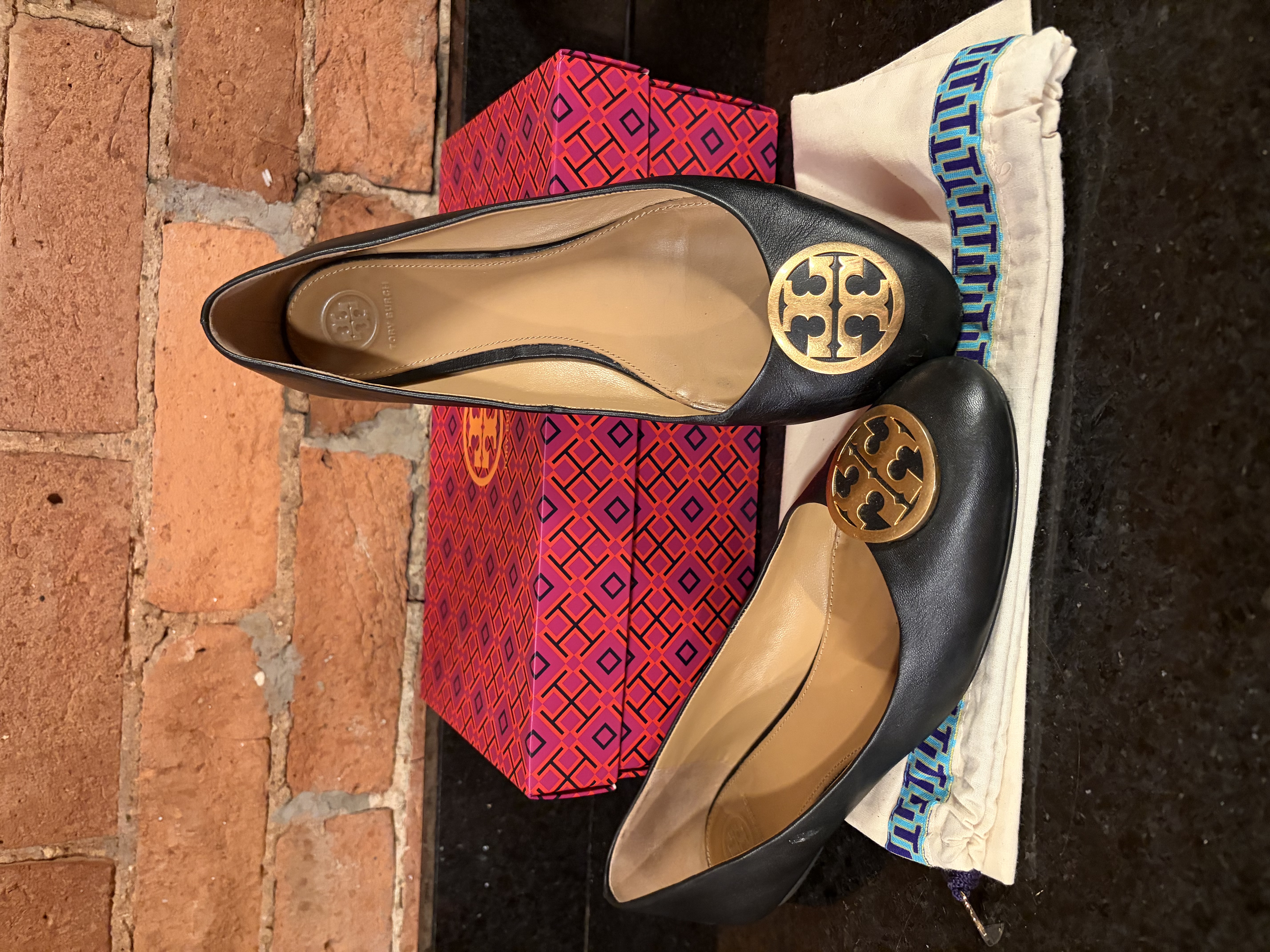 Tory Burch Benton Ballet Flat - Black - Size 11